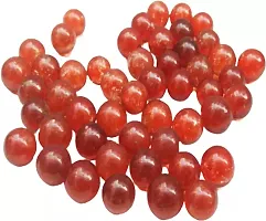 Luxury Crafts Marbles 60Pcs-Glass Playing Balls-Kanche-Goli-Traditional Indian Game-Glass Stones-Aquarium Fillers-Gel Candle Fillers for Kids 25Mm- Pack of 60)- Maroon-thumb1