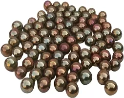 Luxury Crafts Marbles 60Pcs-Glass Playing Balls-Kanche-Goli-Traditional Indian Game-Glass Stones-Aquarium Fillers-Gel Candle Fillers for Kids 25Mm- (Pack of 60)- Brown-thumb1