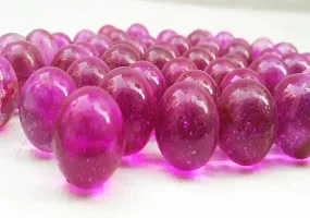 Luxury Crafts Marbles 90Pcs-Glass Playing Balls-Kanche-Goli-Traditional Indian Game-Glass Stones-Aquarium Fillers-Gel Candle Fillers for Kids 25Mm- (Pack of 90)- Pink-thumb2