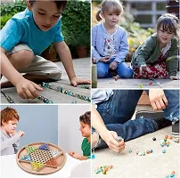 Luxury Crafts handicrafts 50  pcs  Decorative Colourful Glass Marble Balls for Playing Games/Kanche for Kids/Children and for Aquarium II Multicolor Traditional Games Set of -50-thumb2