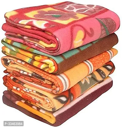 Stylish Polyester Printed Single Bed Blanket, Pack of 2-Assorted-thumb0