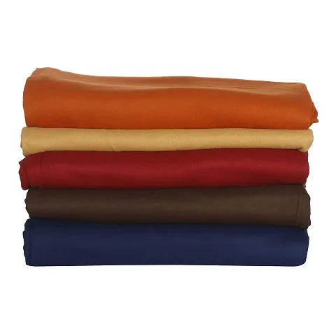 Stylish Polyester Solid  Single Bed Blanket, Pack of 5