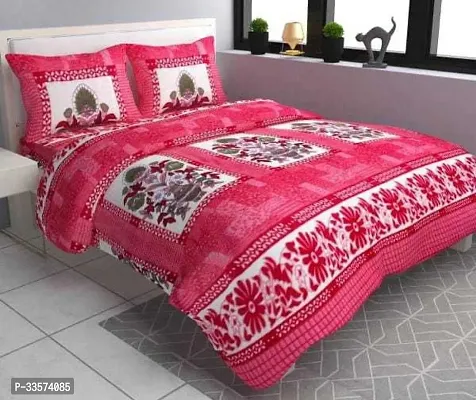 Stylish Fleece Printed Bedsheet with Pillow Cover-thumb0