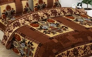 Stylish Fleece Printed Bedsheet with Pillow Cover-thumb1