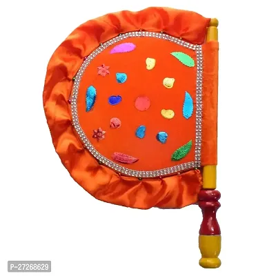 Designer Embroidered Hand Fan For Decorative and Gifting-thumb0