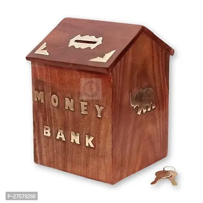 Wooden Piggy Bank for Kids