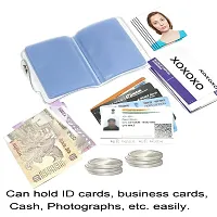 Pack of 2 Transparent ATM Visiting Credit Card Holder Wallet for Men and Womens with 10 Clear PVC Plastic Pockets Slots Holds Upto 20 Cards-thumb1