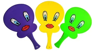 Cute Chick Bird Design Plastic Hand Fan for Kids (Set of 3)-thumb3