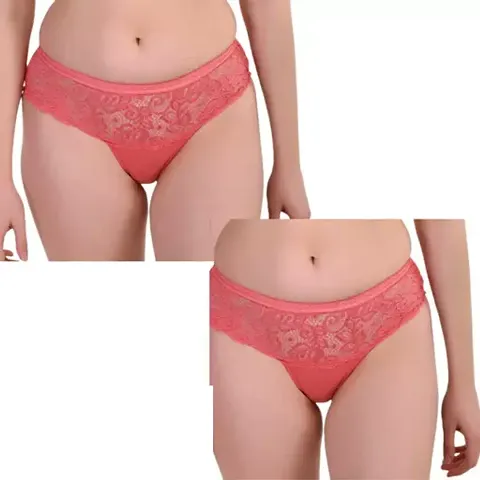 Stylish Blend Solid Brief For Women Pack Of 2