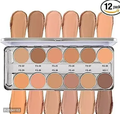 Civaki Professional Beauty Supracolor Natural Finish Foundation Cream Palette For Women And Girls12 Color, 40Ml-thumb0