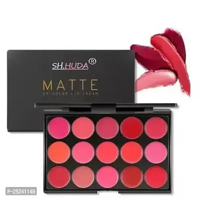 Sh. 15 Color Ultra Beauty Pigmented Infinity Swiss Edition Matte Lip Color Palette - Quality Comes With Pink | Red | | Brown - 15 Multicolor Shades