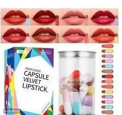 Capsule Mini Lipstick Set Mini Capsule Lipsticks Pills/Pill Lipsticks Color Mini Capsule Lipstick Set Matte Lipstick Velvet Lipstick Set Nonstick Color Long-Lasting Waterproof Lipstick Makeup Gift Set 16Pcs