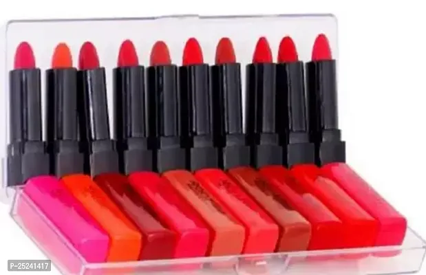 Sh.Huda Pocket Matte Beauty Lipsticks Set Of 10Pcs. Multicolor-thumb0