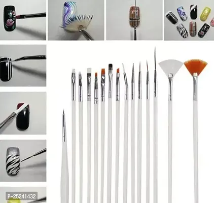Glamzone Nail Art Gel Design Pen Painting Polish Brush Dotting Drawing Tools Set Nail Art Kit ,Nail Art Pen Set Of 15,15Pc Nail Brush Set-thumb0