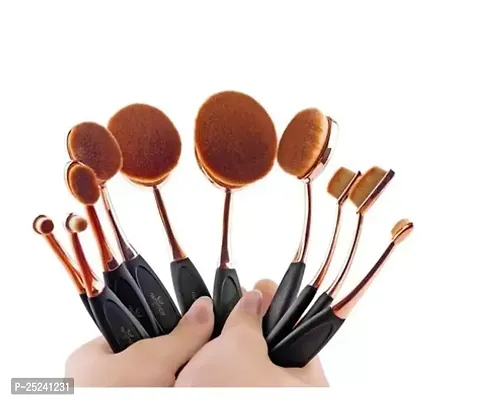 Oval Makeup Brush For Professional Beauty Parlour Or Salon Set Professional Foundation Concealer Blending Blush Liquid Powder Cosmetics Brushes Too-thumb0