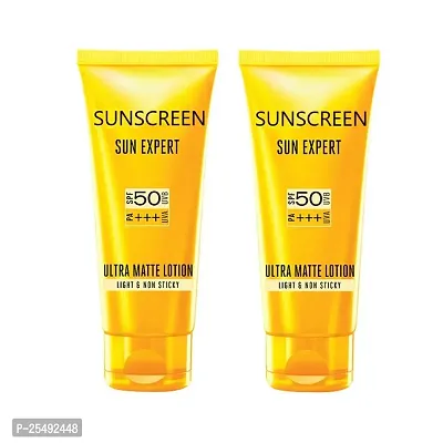 GLOWY Sun Expert Spf 30 Pa++ Ultra Matte Lotion Sunscreen, Blocks Upto 97% Harmful Sunrays, 30ml x 2-thumb0