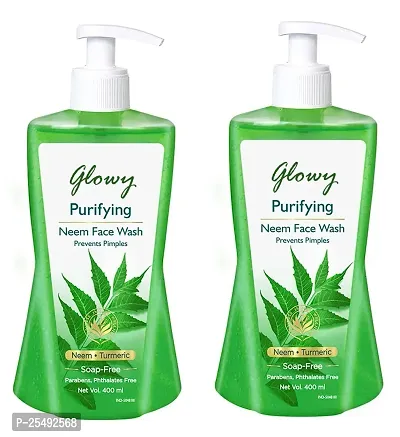 GLOWY Purifying Neem Face Wash Prevents Anti Acne And Pimples (Pack Of 2)