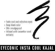 CIVAKI Insta Cool Kajal, Black, Cooling Kohl Liner with Cucumber, Twist Up Pencil  (Black, 0.7 g)-thumb1