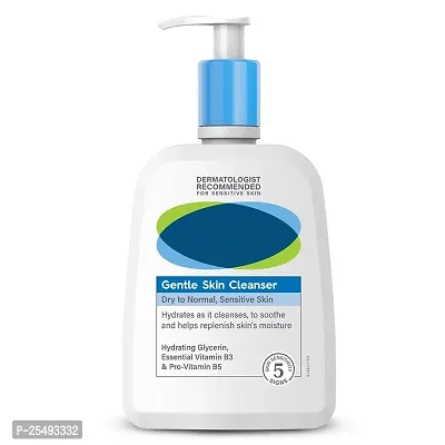 Gentle Skin Cleanser For Dry, Normal Sensitive Skin, 125ml Hydrating Face Wash With Niacinamide,Vitamin B5, Dermatologist Recommended, Paraben, Sulphate Free