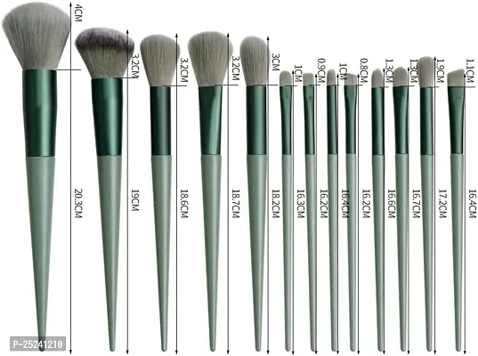Fixplus Professional Makeup Brush Set - 13 Piece Makeup Brushes For Eyeshadow, Powder, Blush, Foundation Blending Brush Set With Portable Pouch Pack Of 13-thumb4