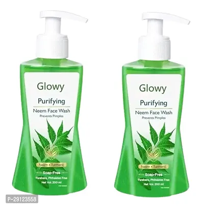 GLOWY Purifying Neem Face Wash Prevents Pimples Pack of 2Pcs-thumb0