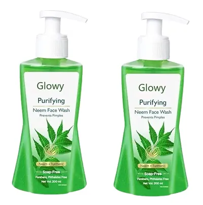 GLOWY Purifying Neem Face Wash Prevents Pimples Pack of 2Pcs