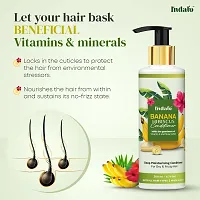 Indalo Banana Hibiscus Moisturizing Shampoo (200ml) and Conditioner (200ml) Combo with Vitamin E and Shea Butter for Dry  Frizzy Hair | Paraben and Sulphate Free | UV Protection For Men and Women-thumb4