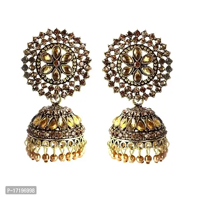 Jhumka Collection Jhumki Earrings for Women (gold) 4.5 cm-thumb0