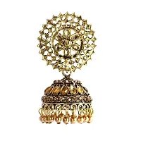 Jhumka Collection Jhumki Earrings for Women (gold) 4.5 cm-thumb2