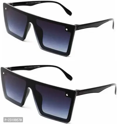 Stylish Best Quality Plastic Sunglasses for Men and Women Pack of 2