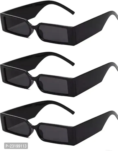 Stylish Best Quality Plastic Sunglasses for Men and Women Pack of 3-thumb0