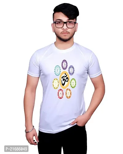 Round Neck Graphic Printed White T-Shirt