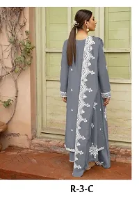 Classic Georgette Embroidered Dress Material with Dupatta-thumb3