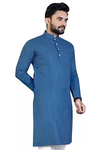 Classic Cotton Blend Striped Kurtas for Men-thumb1