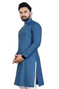 Classic Cotton Blend Striped Kurtas for Men-thumb2