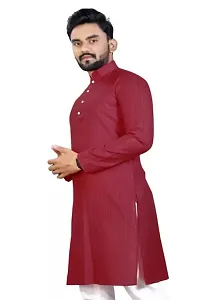 Classic Cotton Blend Striped Kurtas for Men-thumb2