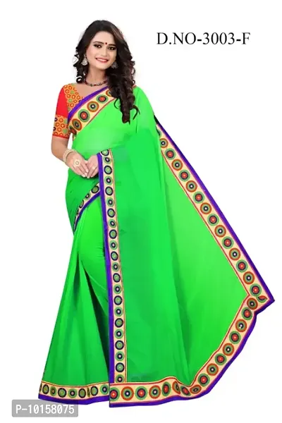 Weightless Padding Georgette Saree with Hand work  Heavy work Blouse Piece-thumb0