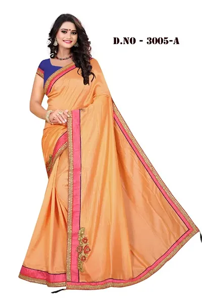 Vichitra Silk Khatli work Saree with Banglory Silk Blouse piece