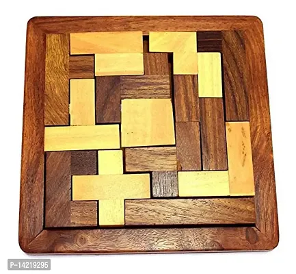 Wooden 3D Puzzle Color Brown-thumb0