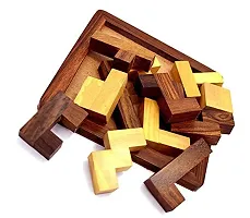 Wooden 3D Puzzle Color Brown-thumb2