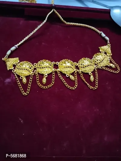 women gold plated pendent set