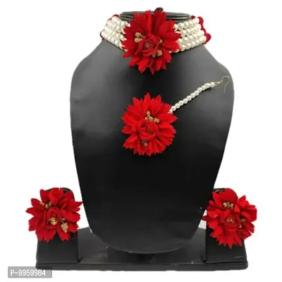 Wedding Flower Choker Jewellery Set-thumb0