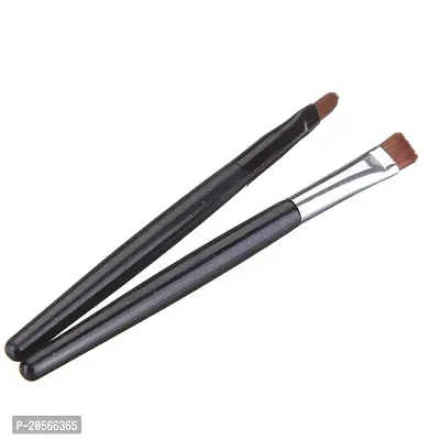 Womens  Girls KTABRIZ 2in1 Brown  Black LightWeight 2 Gel Eye-Liners with Bruhses and 1 Brown Fan Face Highlighter Brush for Makeup- (Pack of 5)-thumb5