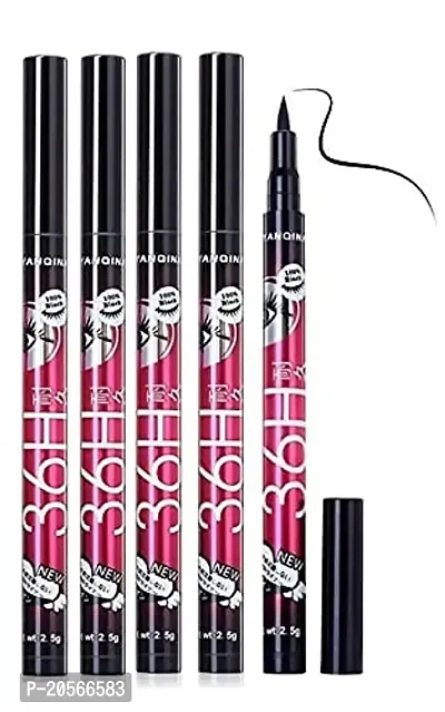 Womens  Girls KTABRIZ 36H Long-lasting Black Waterproof Liquid Pencil Eyeliner - (Pack of 5)