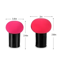 Womens  Girls KTABRIZ 3 Pcs Multicolour Mushroom Head Beauty Blender Makeup Sponges for Makeup - (Pack of 3)-thumb2