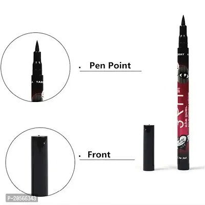 Womens  Girls KTABRIZ 36H Long-lasting Black Waterproof Liquid Pencil Eyeliner - (Pack of 6)-thumb3