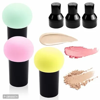 Womens  Girls KTABRIZ Multicolour 3 Pcs Mushroom Head Beauty Blender Makeup Sponge for Makeup - (Pack of 3)