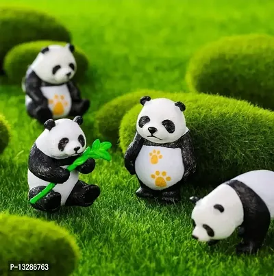 white Panda Miniature 4pcs-thumb0