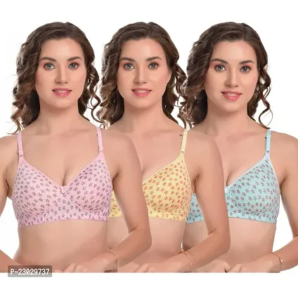 Stylish Cotton Bra For Women Pack Of 3-thumb0