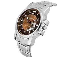 Frosino Mens Quartz Watch, Business Casual Fashion Analog Wrist watch Classic Calendar Date Window, Waterproof Comfortable Stainless Steel strap Brown Watch for men - FRAC101821-thumb1